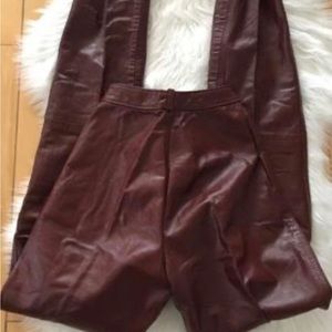 Jonathan Christopher 🇨🇦 Genuine Leather Pants in Copper-Maroon 
Size:6